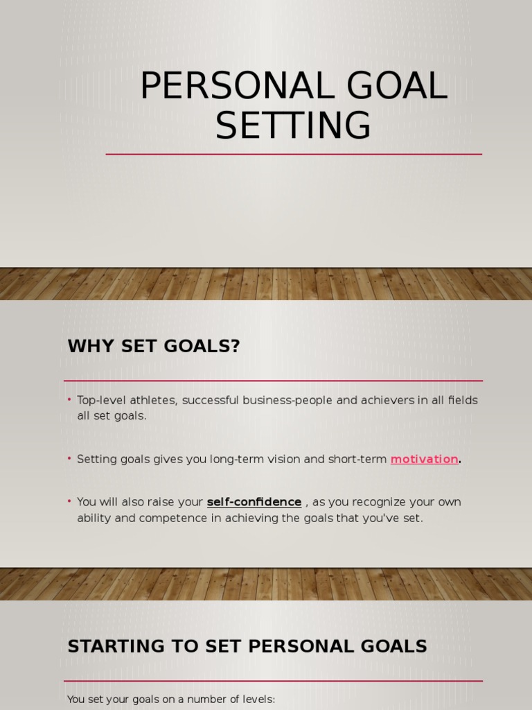 Personal Goal Setting | PDF | Goal Setting | Goal