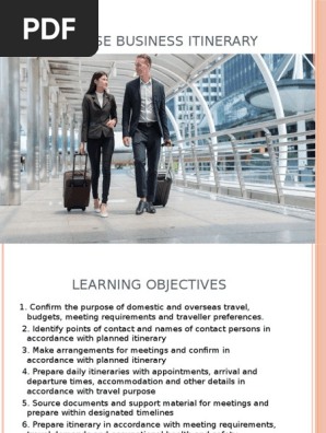 ORGANISE BUSINESS ITINERARY  module  16