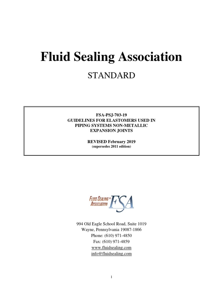 Fluid Sealing Association Standard Download Free PDF Ultimate