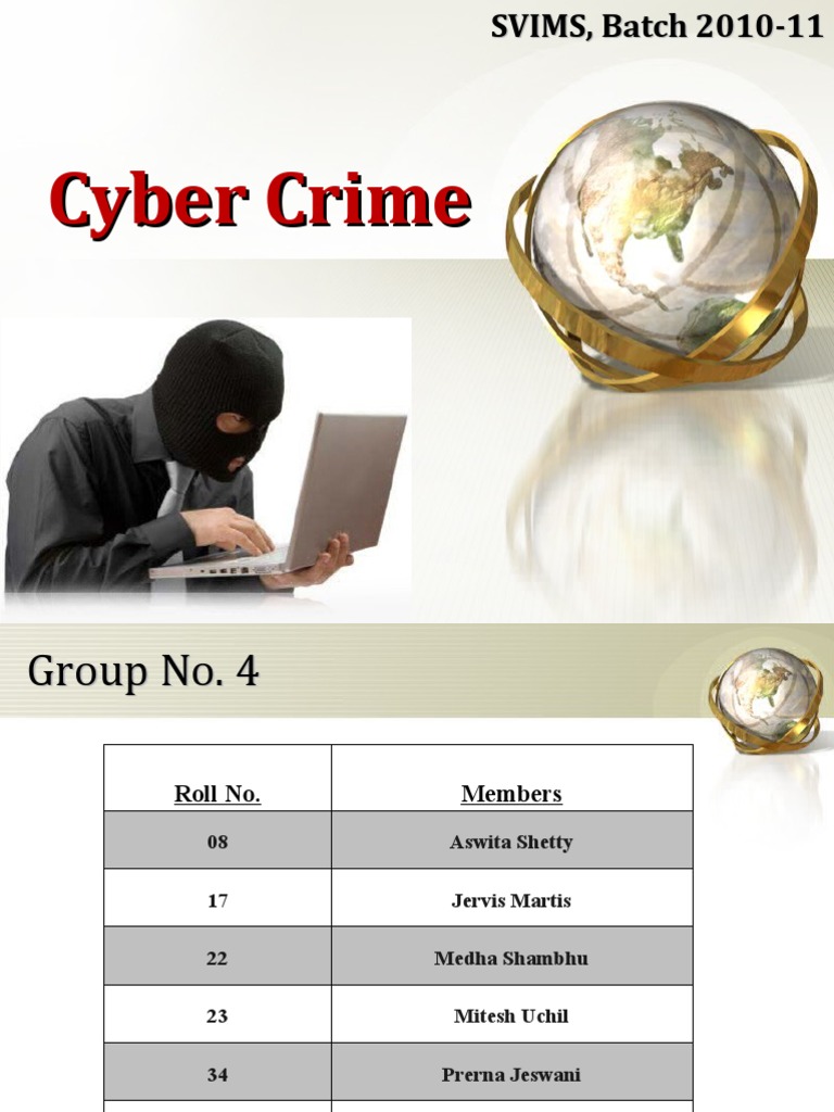 presentation on cybercrimes