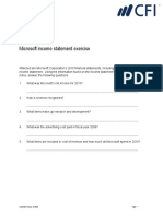 Microsoft Income Statement Exercise: Corporate Finance Institute Page - 1