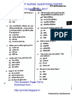 DSSSB Exam 1382017 Staff Nurse QP Prncfet - Blogspot.in PDF