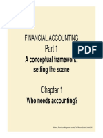 Financial Accounting: A Conceptual Framework: Setting The Scene Setting The Scene