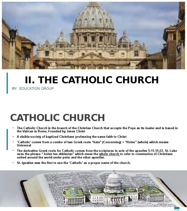 Definition and Origins of the Catholic Church | PDF