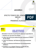 Lección 4 Efecto Toxico de Veneno de Las Abejas y Primeros Auxilios