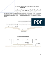 Proyecto de Una Alcantarilla para Cruce de Camino