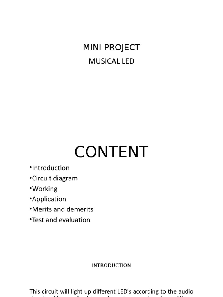 Musical LED Light Circuit Design | PDF