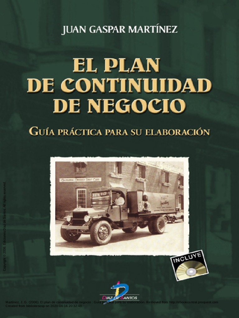 El Plan de Continuidad de Negocio Guía Práctica Pa... - (El Plan de ...