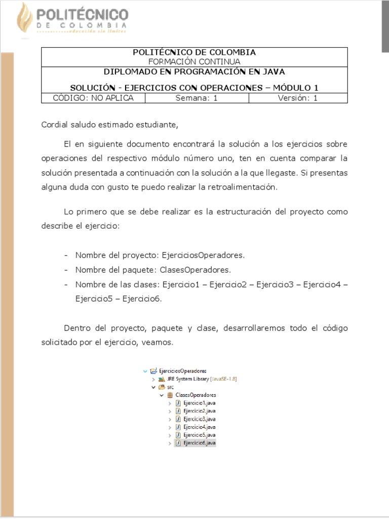 Modulo 1 Solucion Ejercicios Operaciones