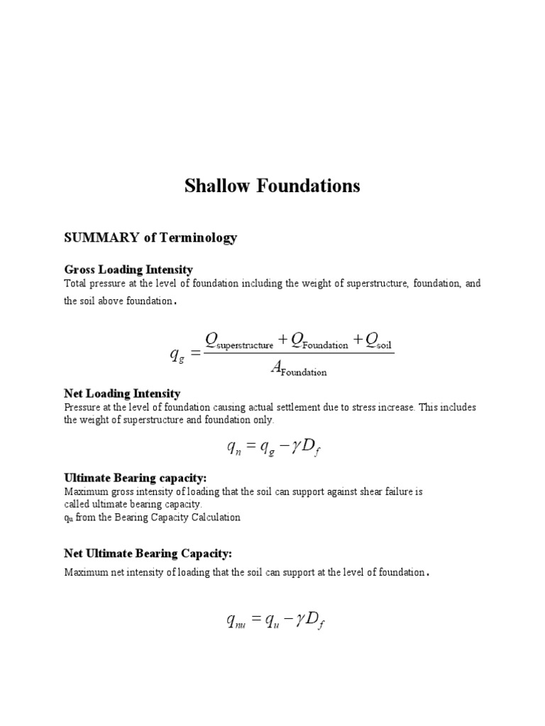 Shallow Foundation Design and Analysis Guide | PDF | Beam (Structure ...