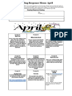 April Reading Menu