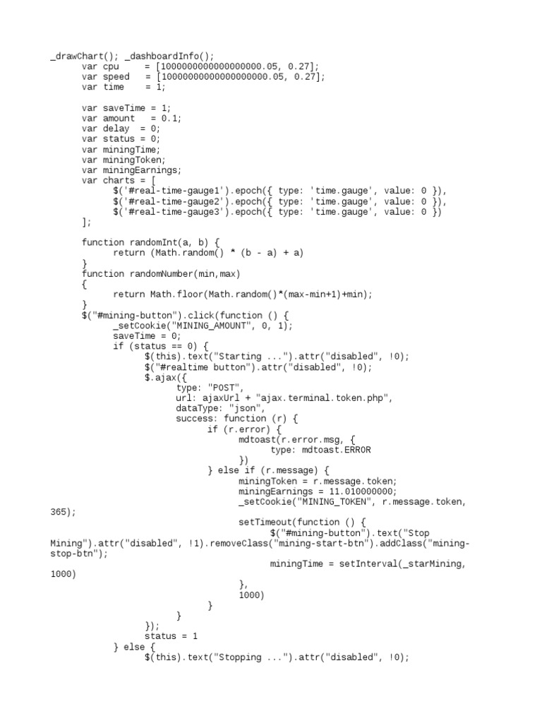 Bitcoin Mining Dashboard Script | PDF | Information Technology Management |  Software Engineering