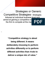 Competitive or Business Strategies