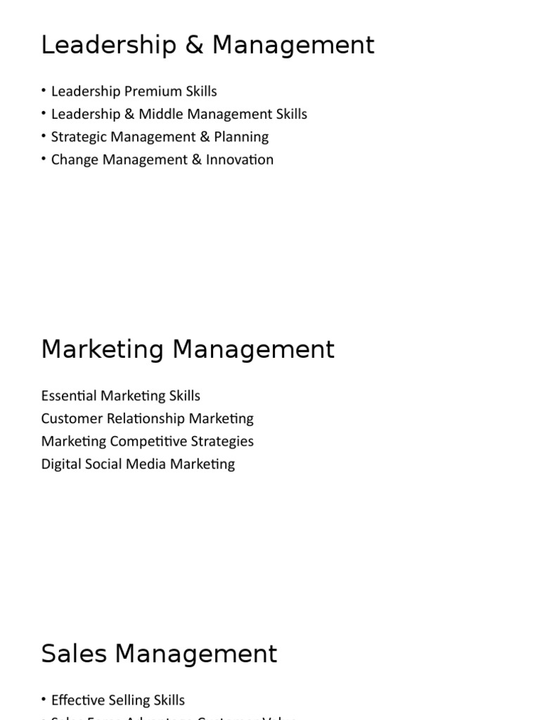 Leadership, Marketing, Sales & HR Skills Guide | PDF | Career & Growth