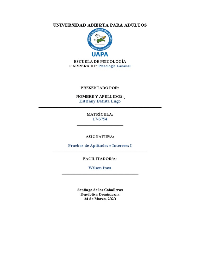 Informe Psicológico y Evaluación TRDA | PDF | Sicología | Evaluación
