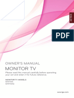 Monitor TV: Owner'S Manual