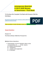 Wardlaws Contemporary Nutrition Updated With 2015 2020 Dietary Guidelines For Americans - Test Bank