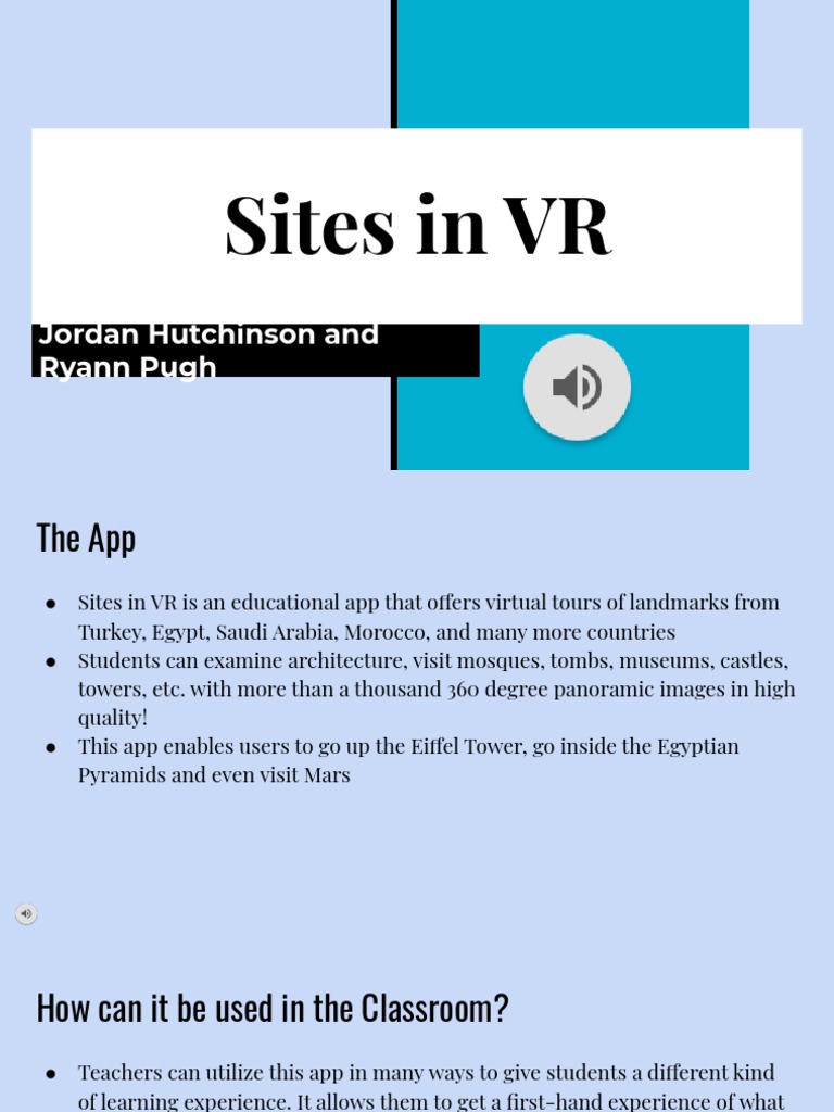 Virtual Tours for Education in VR | PDF