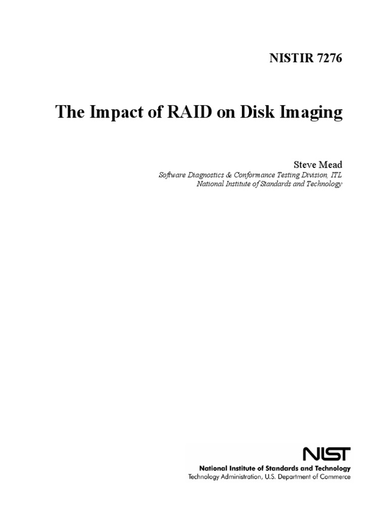 This Impact of RAID On Disk Imaging - NIST | PDF | Computing | Computer ...