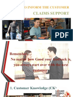 How To Inform The Customer: Claims Support