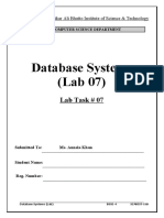 Database Systems (Lab 07)