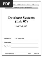 Database Systems (Lab 07)