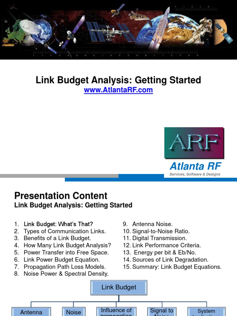 Link Budget Analysis Guide | PDF | Signal To Noise Ratio | Bandwidth ...
