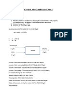 Material and Energy Balance