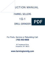 Farrel Sellers 1G-1 Drill Grinder Instruction Manual