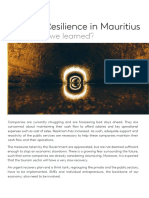 Kantar Business Resilience in Mauritius