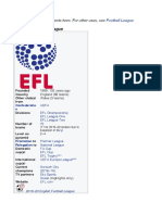 English Football League: "Football League" Redirects Here. For Other Uses, See