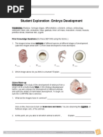 4 Embryo Development Gizmo Embryo Biological Processes