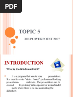 TOPIC 5 Power Point 1