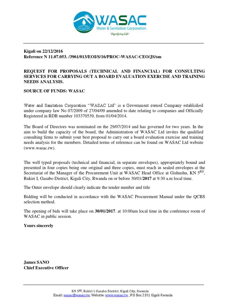 Wasac Board Portal _ Wasac Rwanda – IVJXE