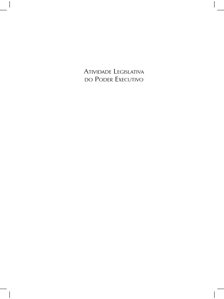 Atividade Legislativa Do Poder Executivo PDF | PDF | Separação de ...