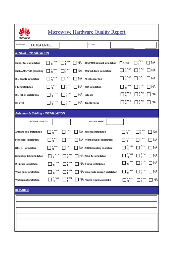 Microwave Hardware Quality Report: Rtn620 - Installation | PDF ...
