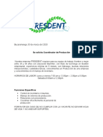 solicitud de vacantes  coordinador de produccion