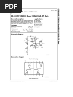 CD4030M/CD4030C Quad EXCLUSIVE-OR Gate: General Description Applications