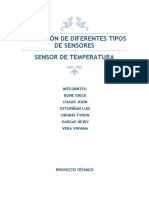 Aplicación de Diferentes Tipos de Sensores (Sensor de Temperatura)