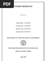 Lexeme Generator 5th Sem 2009 REPORT