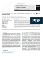 Assessment of An Active Liquid Cooling Garment Intended For Use in A