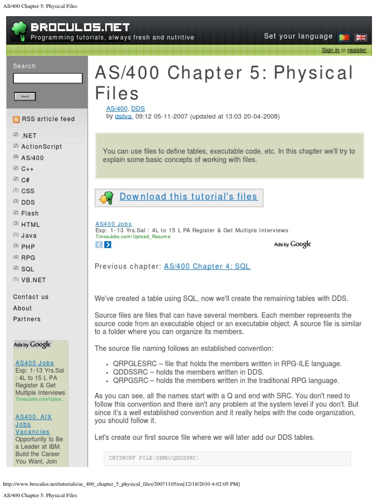 Physical Files - As400 | Download Free PDF | Library (Computing) | Ibm ...