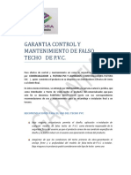 Garantia Control y Mantenimiento de Falso Techo de P