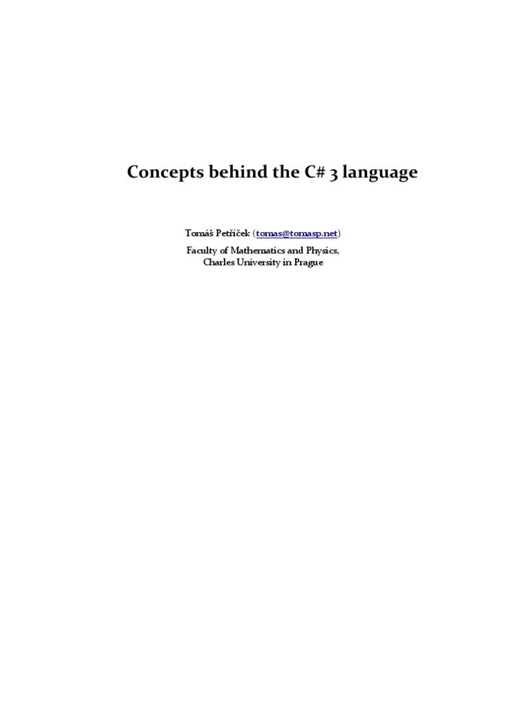 C# 3 Language Concepts Explained | PDF | Language Integrated Query | C ...