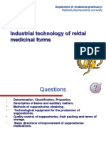 Industrial Technology of Rektal Medicinal Forms