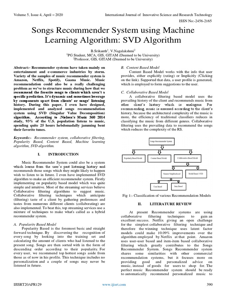 Songs System Using Machine PDF