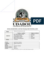 Ficha de Identificación de Trabajo de Investigación Título: Nombres y Apellidos Código de Estudiantes