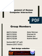 Assignment of Human Computer Interaction