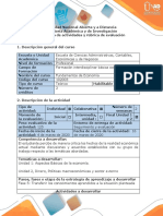 Guía de Actividades y Rúbrica de Evaluación - Fase 5 - Transferir Los Conocimientos Aprendidos A La Situación Planteada PDF