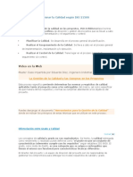 Procesos para Gestionar La Calidad Según ISO 21500